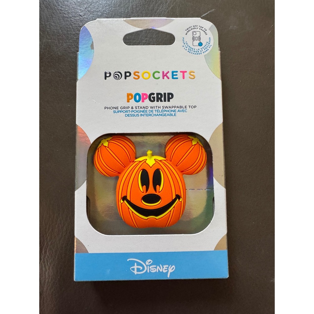 Disney Mickey Mouse Pumpkin PopSockets PopGrip Phone Grip Stand Swappable